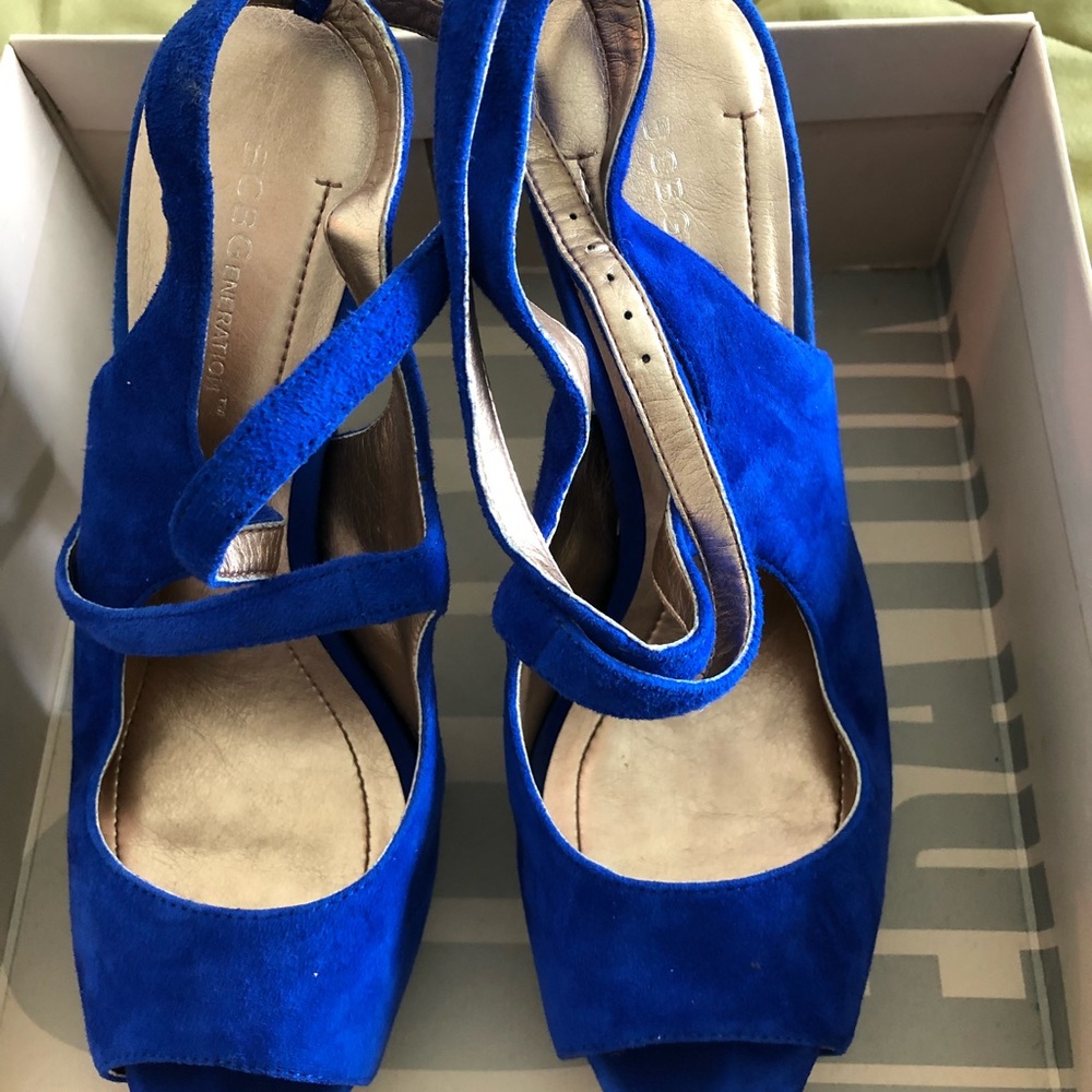 BCBG Cobalt suede high heel